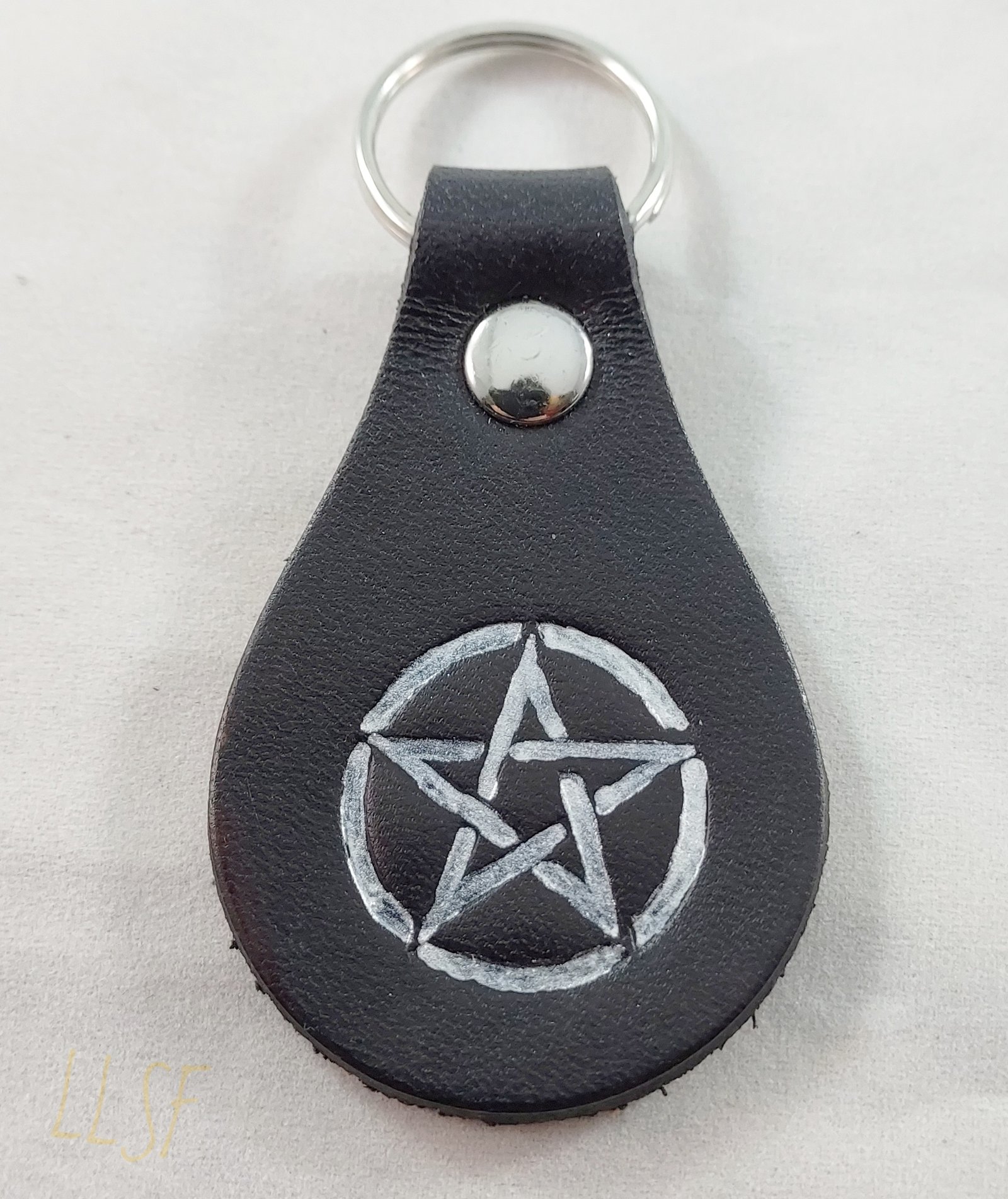 Pentacle Leather Key Fob - Image 4