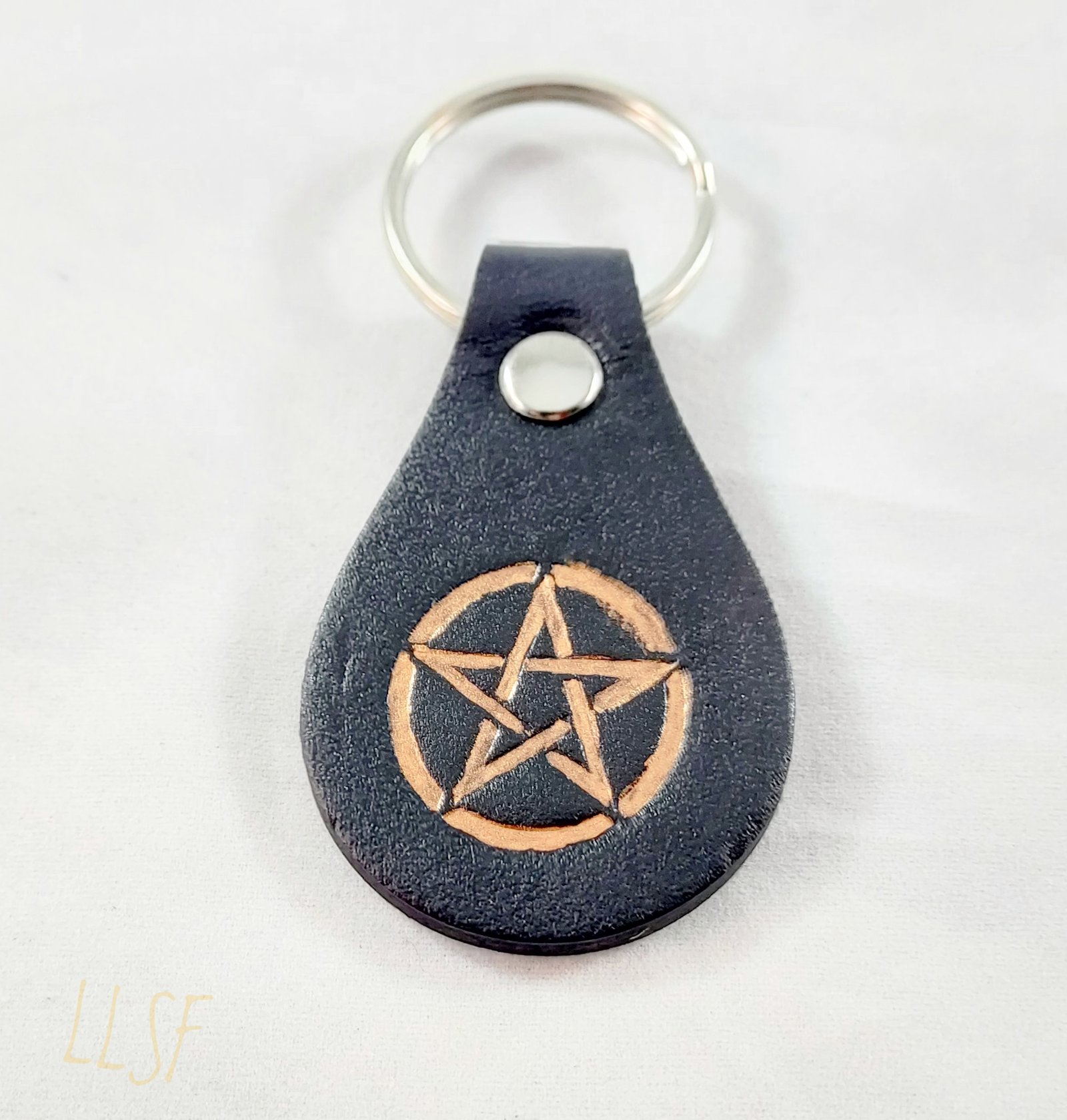 Pentacle Leather Key Fob - Image 3