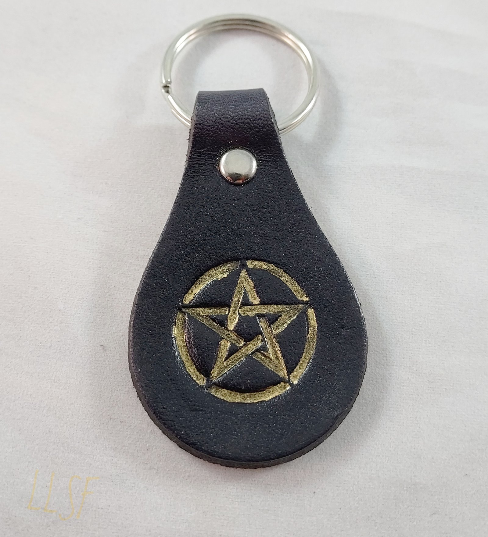 Pentacle Leather Key Fob - Image 2