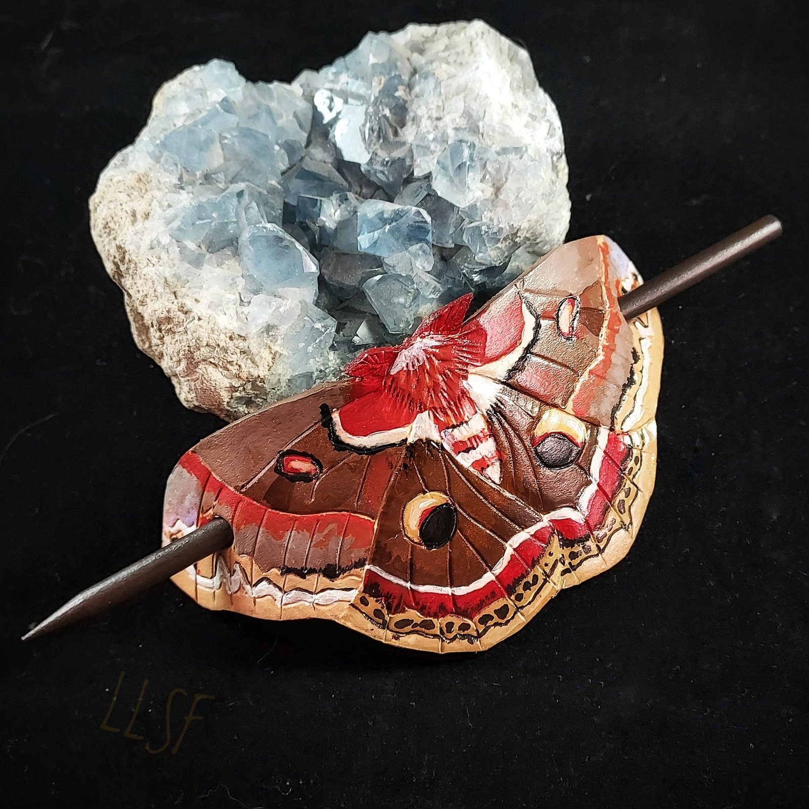 Cercopia Moth Hair Pin - Image 3