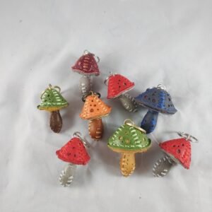 Handcrafted Leather Mushroom Key Chains